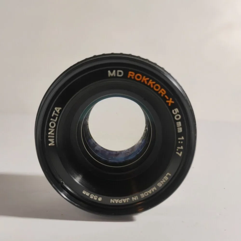 Minolta MD Rokkor-X lens 50mm 1:1.7 Japan 55mm